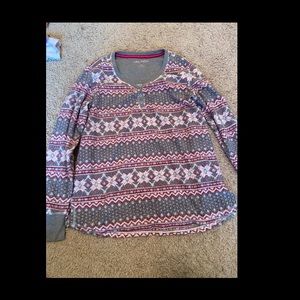 pajama long sleeve top